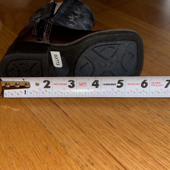 Old West luxury, finest genuine leather cowboy boots, size 4 - Picture 10 of 14